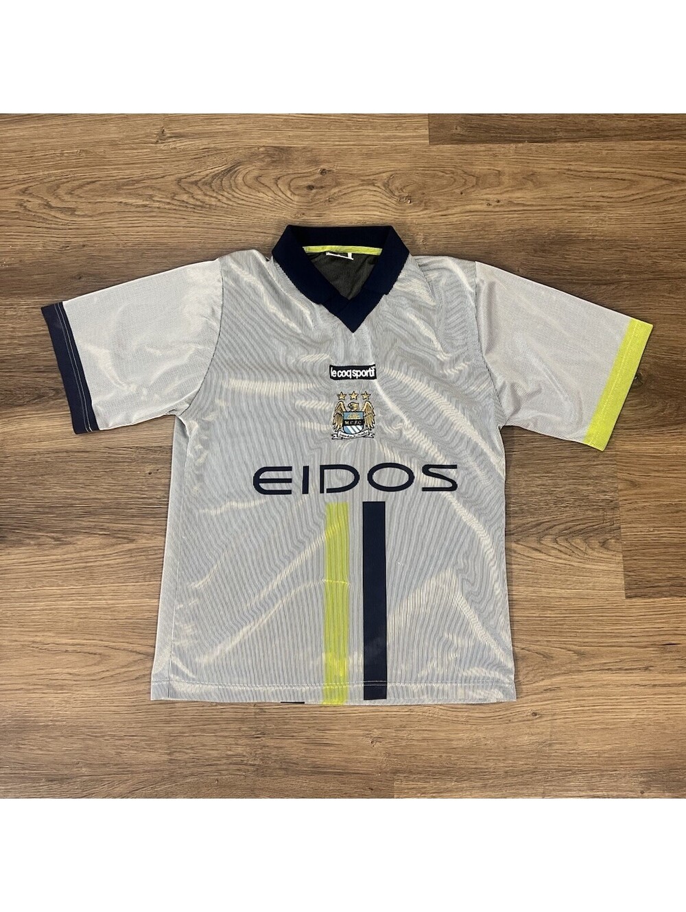 Rare Vintage 1999-01 Manchester City Away Kit Le Coq Sportif Eidos Soccer S